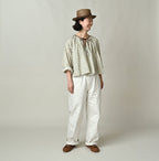 Ivy Flower Print Chou Chou Smock Blouse Female Model