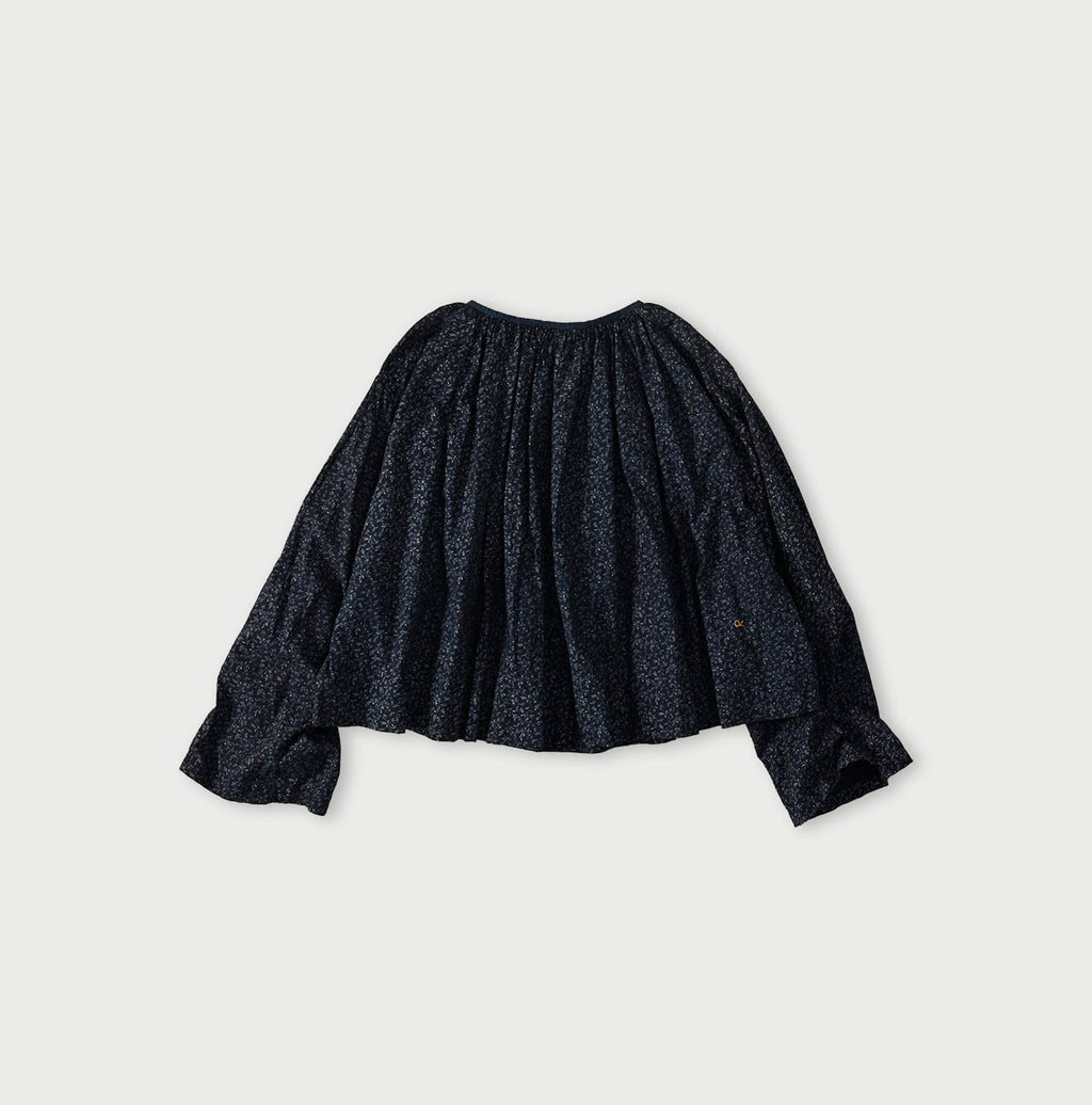 Indigo Ivy Flower Print Chou Chou Smock Blouse Back