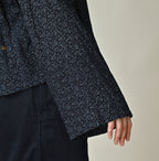 Indigo Ivy Flower Print Chou Chou Smock Blouse Detail