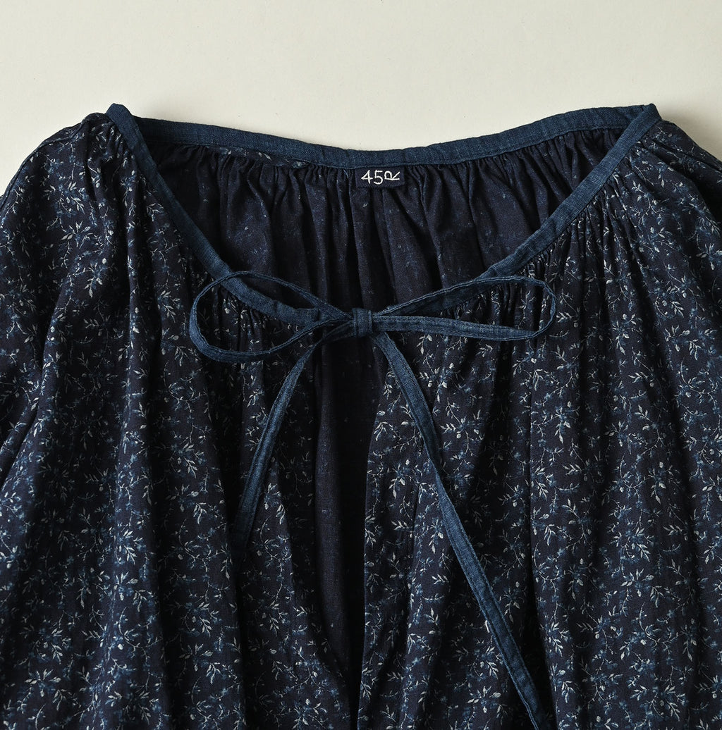Indigo Ivy Flower Print Chou Chou Smock Blouse Detail