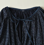 Indigo Ivy Flower Print Chou Chou Smock Blouse Detail