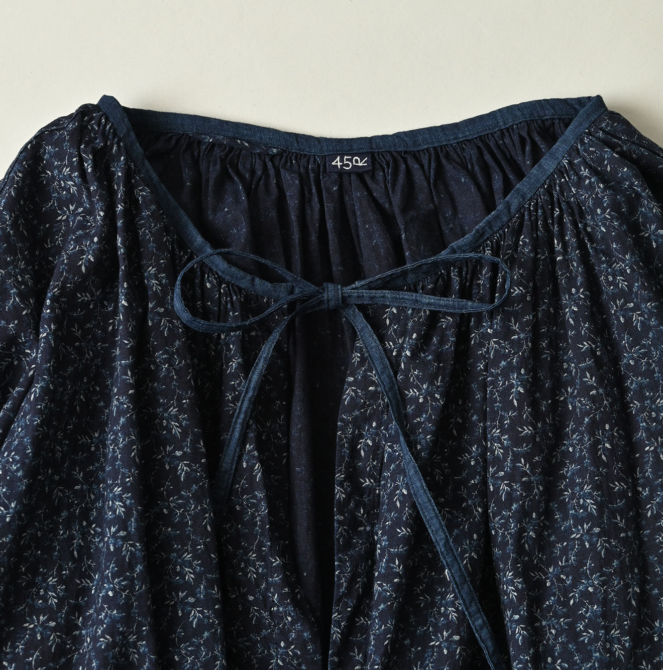 Indigo Ivy Flower Print Chou Chou Smock Blouse Detail