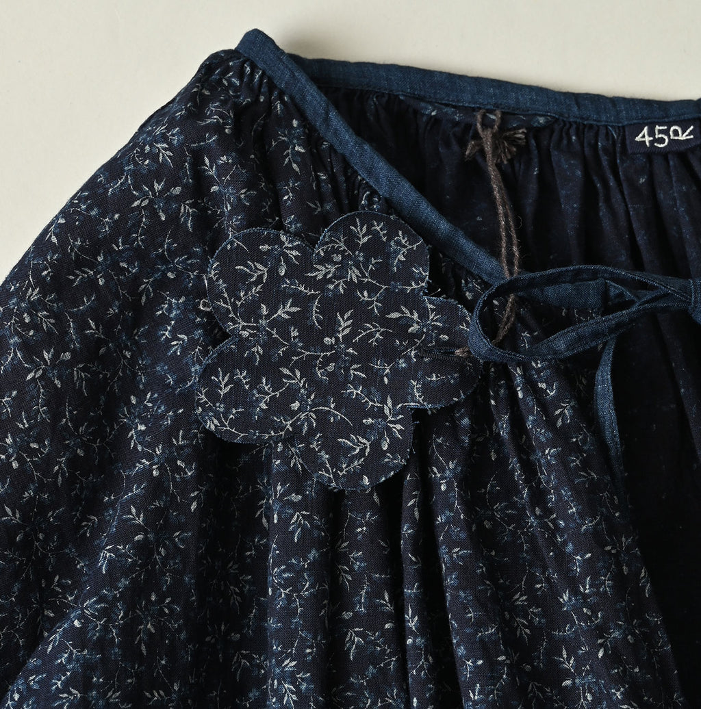 Indigo Ivy Flower Print Chou Chou Smock Blouse Detail
