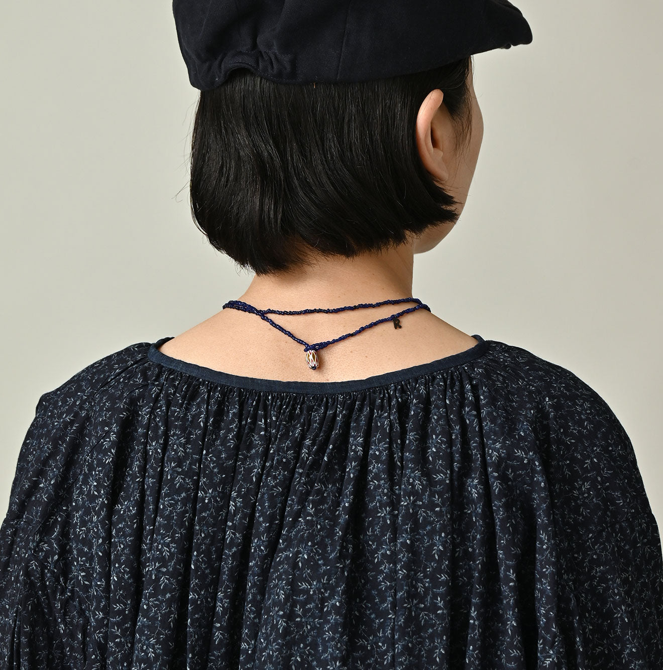 Indigo Ivy Flower Print Chou Chou Smock Blouse Detail