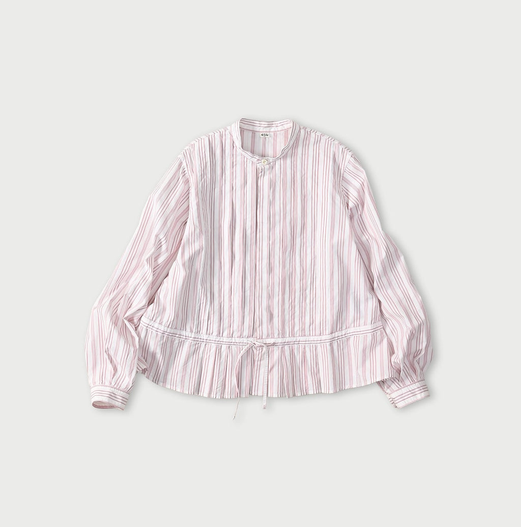 No.180 Miko Tuck Blouse Pink Stripes