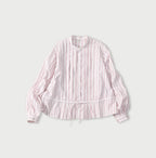No.180 Miko Tuck Blouse Pink Stripes