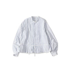 No.180 Miko Tuck Blouse Saxe Stripes