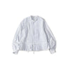 No.180 Miko Tuck Blouse Saxe Stripes