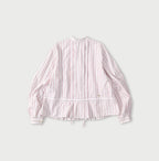 No.180 Miko Tuck Blouse Pink Stripes Back