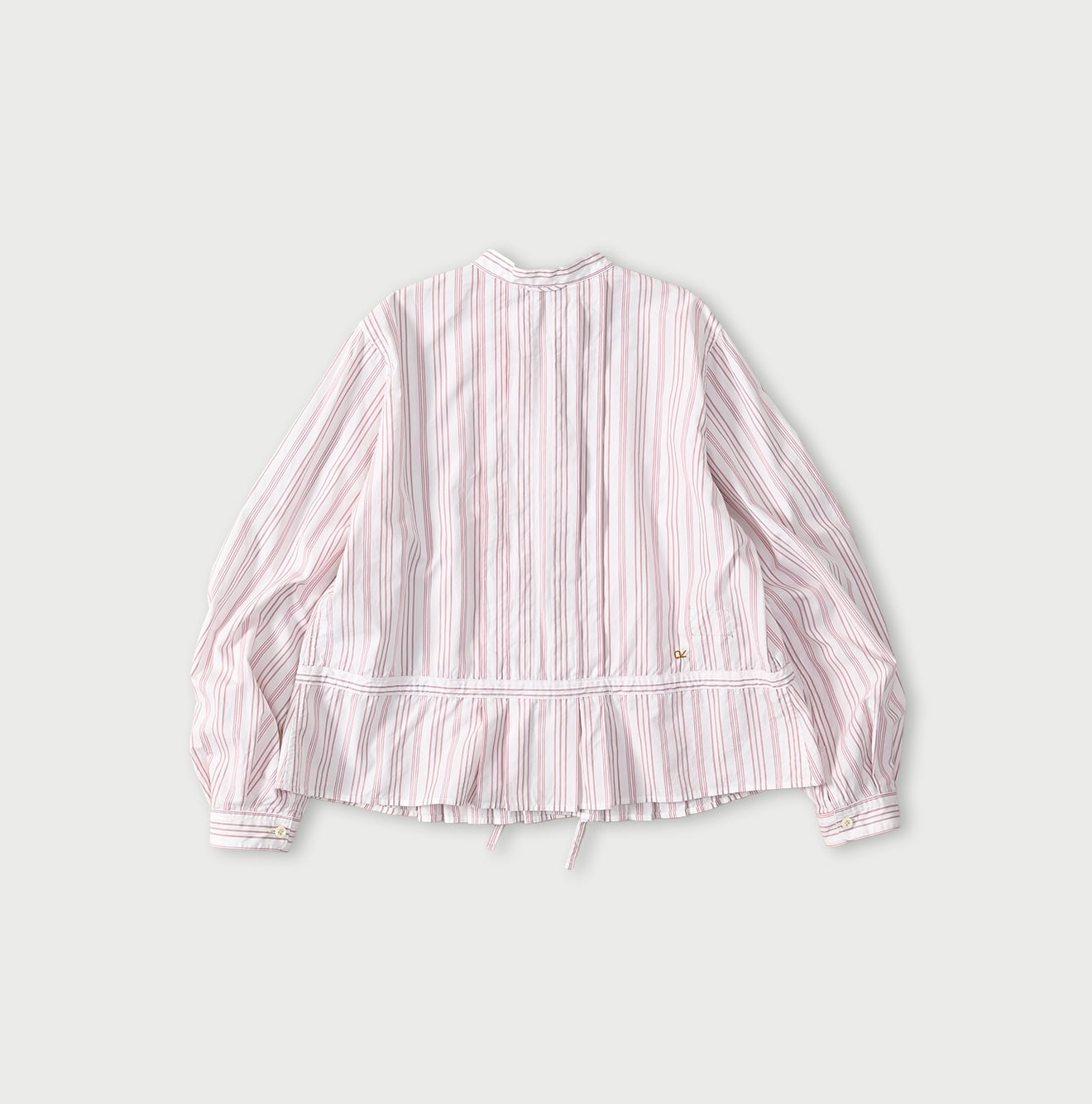 No.180 Miko Tuck Blouse Pink Stripes Back