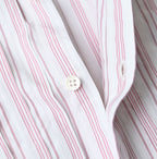 No.180 Miko Tuck Blouse Pink Stripes Detail