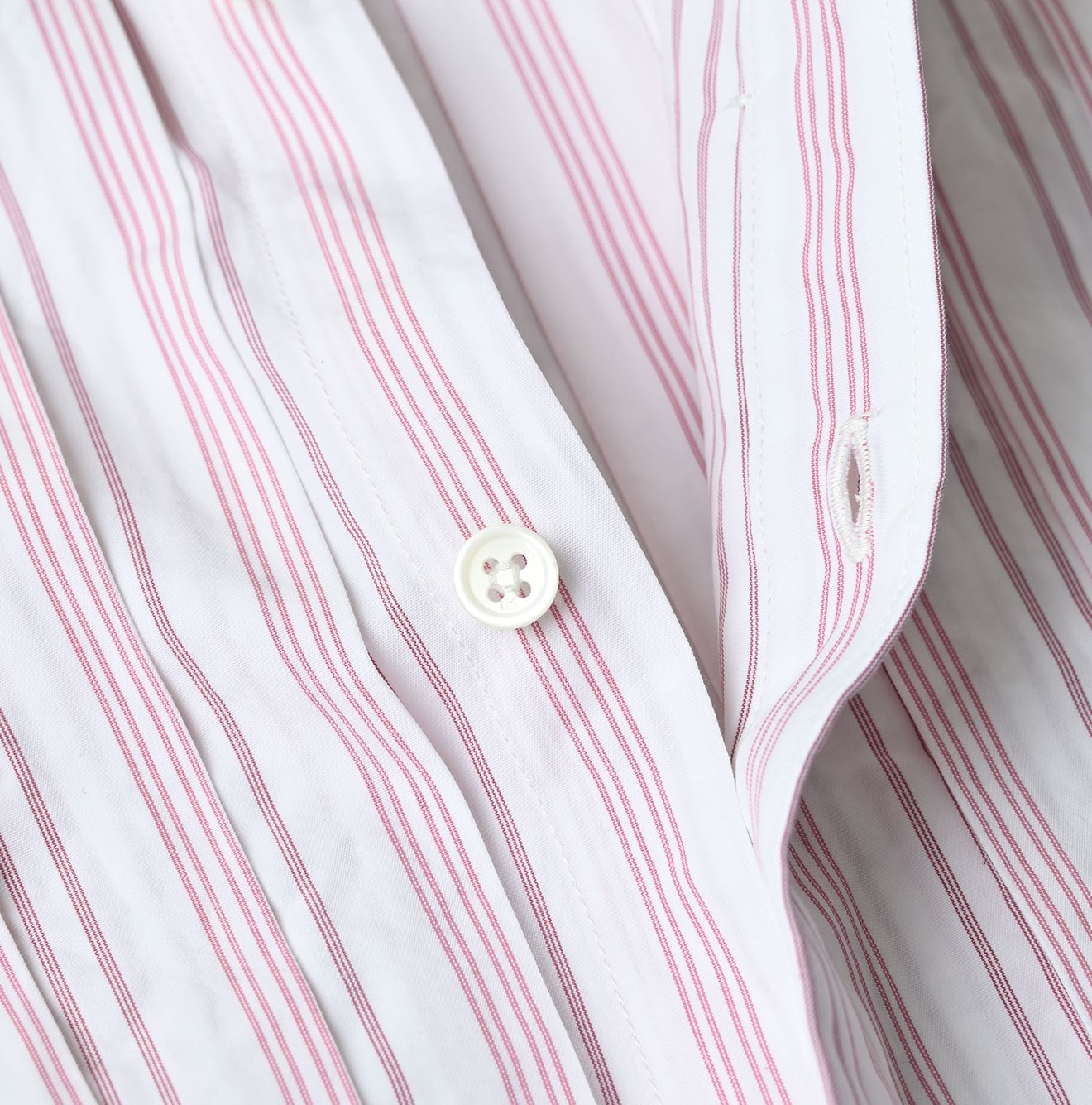 No.180 Miko Tuck Blouse Pink Stripes Detail