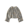 Indian Khadi Flower Sarasa Print Chou Chou Smock Blouse Saxe