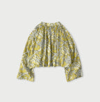 Indian Khadi Flower Sarasa Print Chou Chou Smock Blouse Back