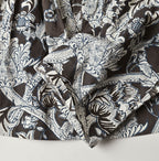 Indian Khadi Flower Sarasa Print Chou Chou Smock Blouse Detail