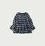 Indigo Fuwafuwa Double Woven Tiered Blouse