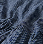 Indigo Fuwafuwa Double Woven Tiered Blouse Detail