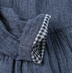 Indigo Fuwafuwa Double Woven Tiered Blouse Detail