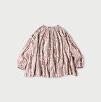 Indian Striped Flower Block Print Smock Blouse Back