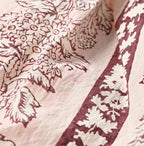 Indian Striped Flower Block Print Smock Blouse Detail