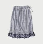 Supima OX Petit Skirt Blue Stripes