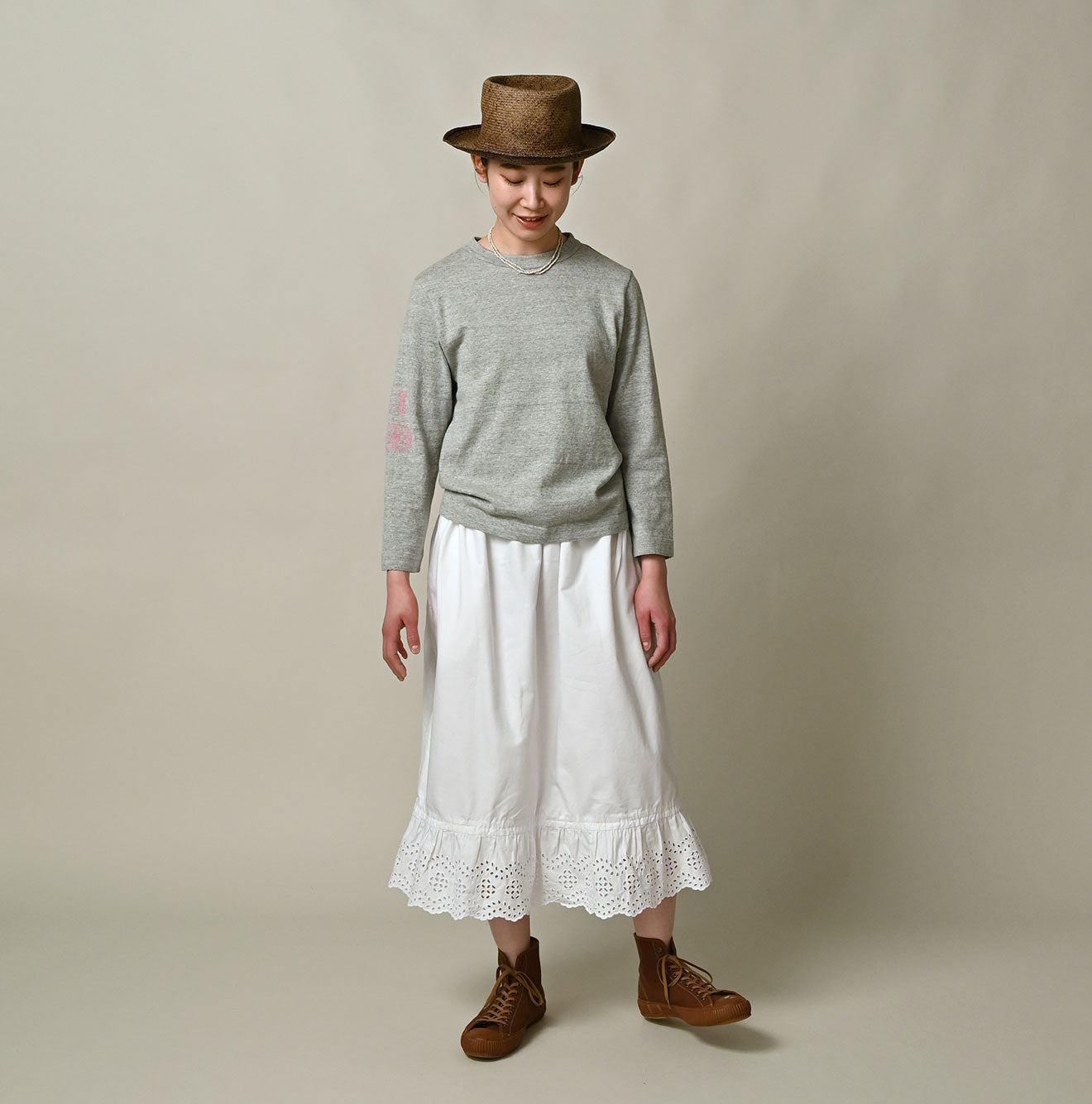 Supima OX Petit Skirt Female Model