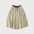 Ivy Flower Print Easy Gather Skirt Brown