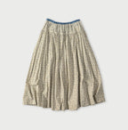 Ivy Flower Print Easy Gather Skirt Back