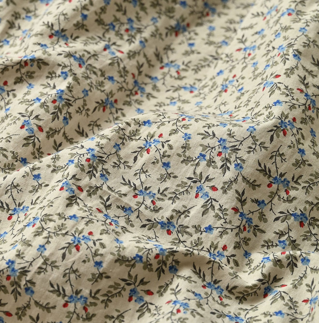 Ivy Flower Print Easy Gather Skirt Detail