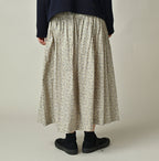 Ivy Flower Print Easy Gather Skirt Female Model