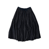 Indigo Ivy Flower Print Easy Gather Skirt