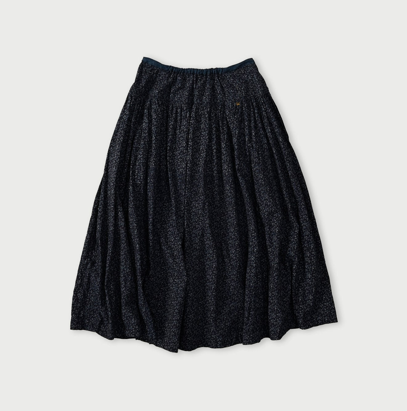 Indigo Ivy Flower Print Easy Gather Skirt Back