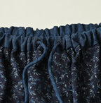 Indigo Ivy Flower Print Easy Gather Skirt Detail