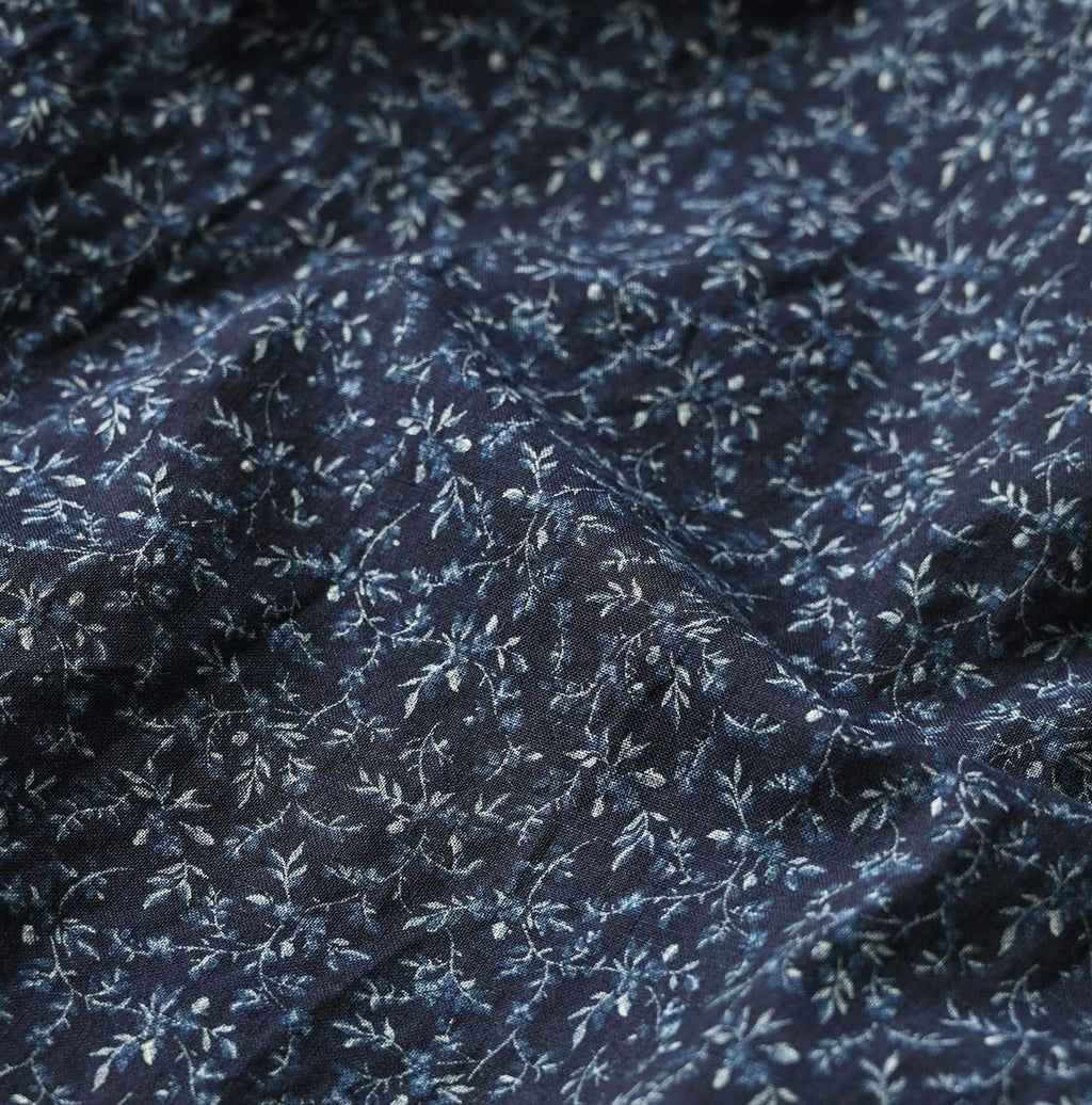 Indigo Ivy Flower Print Easy Gather Skirt Detail