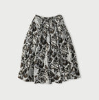 Indian Khadi Flower Sarasa Print Easy Gather Skirt
