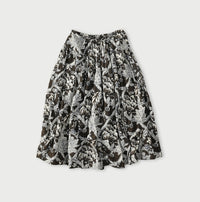 Indian Khadi Flower Sarasa Print Easy Gather Skirt