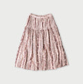 Indian Striped Flower Block Print Tiered Skirt