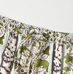 Indian Striped Flower Block Print Tiered Skirt Detail