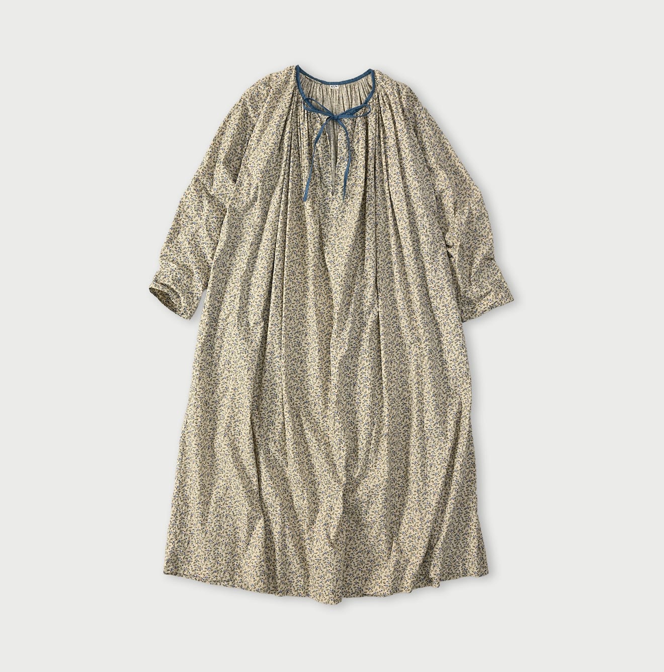 Ivy Flower Print Chou Chou Smock Dress Blue