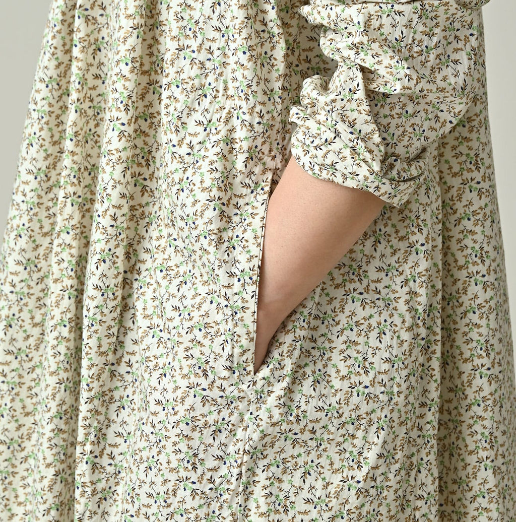 Ivy Flower Print Chou Chou Smock Dress Detail
