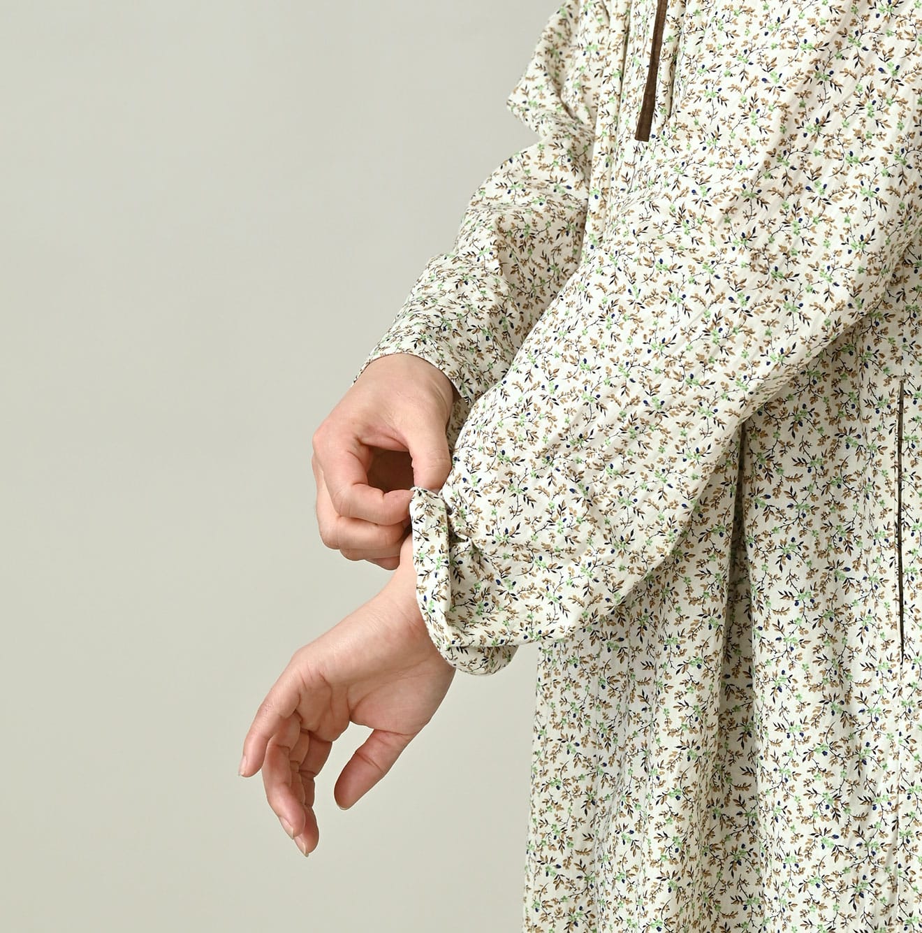 Ivy Flower Print Chou Chou Smock Dress Detail