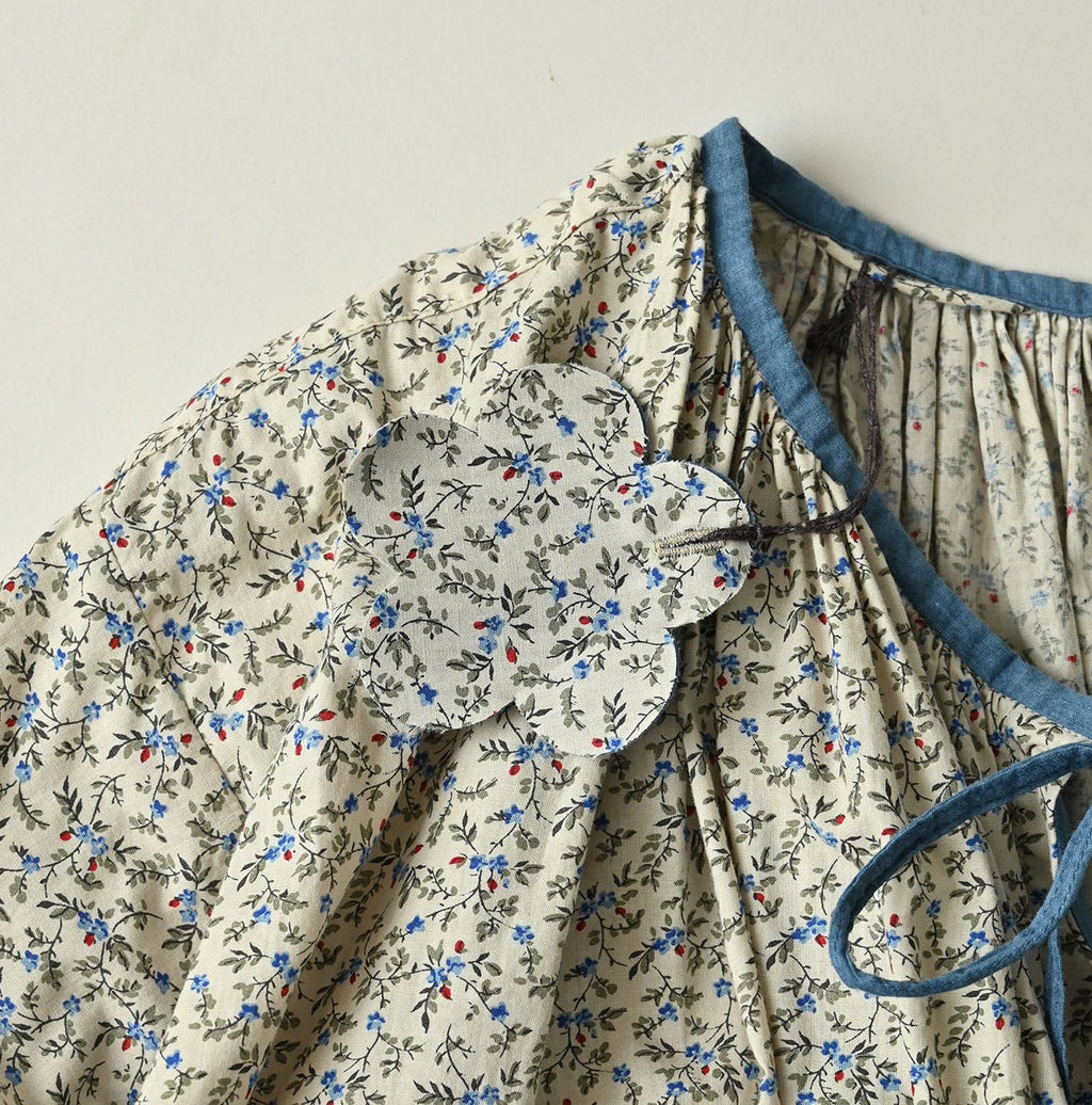 Ivy Flower Print Chou Chou Smock Dress Detail