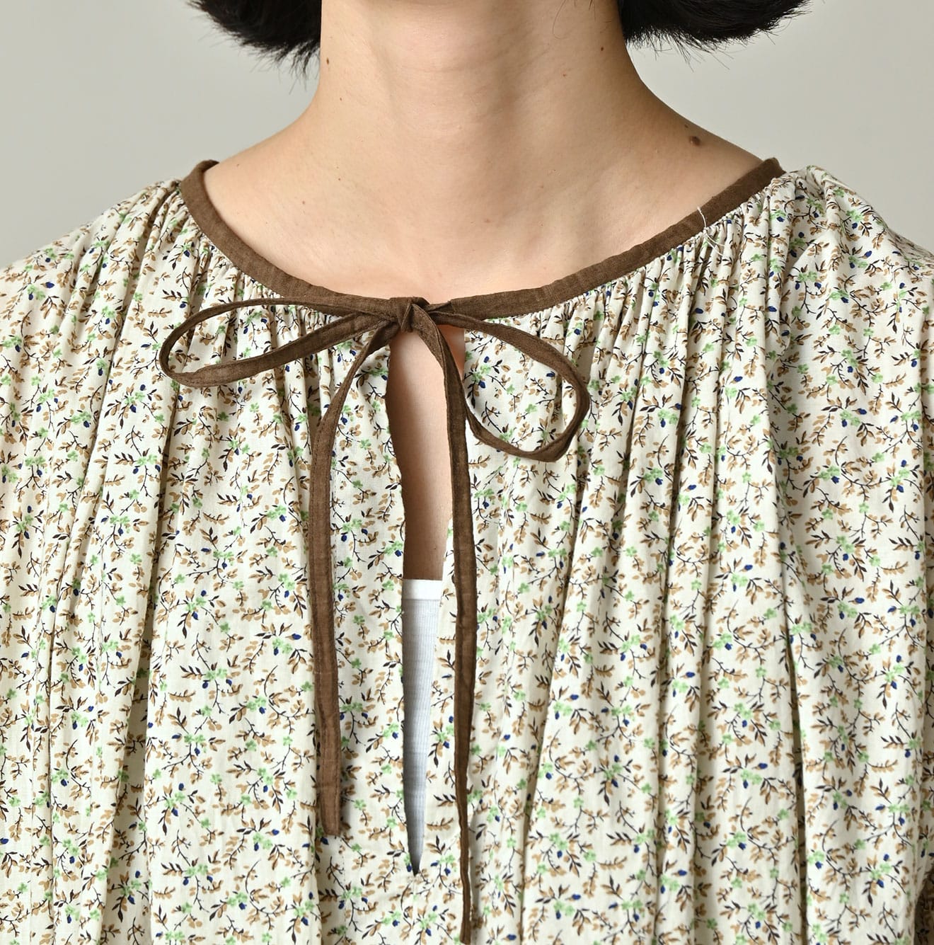 Ivy Flower Print Chou Chou Smock Dress Detail