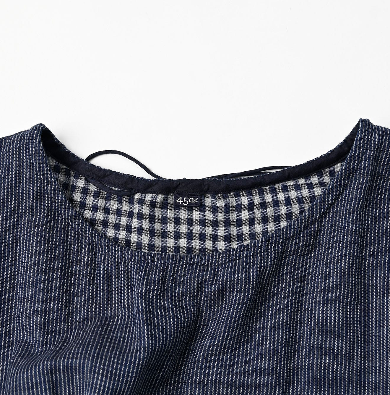Indigo Fuwafuwa Double Woven Tiered Dress Detail