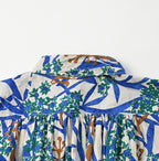Aster Print Kushukushu Dress Detail