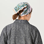 Indigo Basket Pattern Jacquard Dress Detail