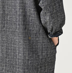 Indigo Basket Pattern Jacquard Dress Detail