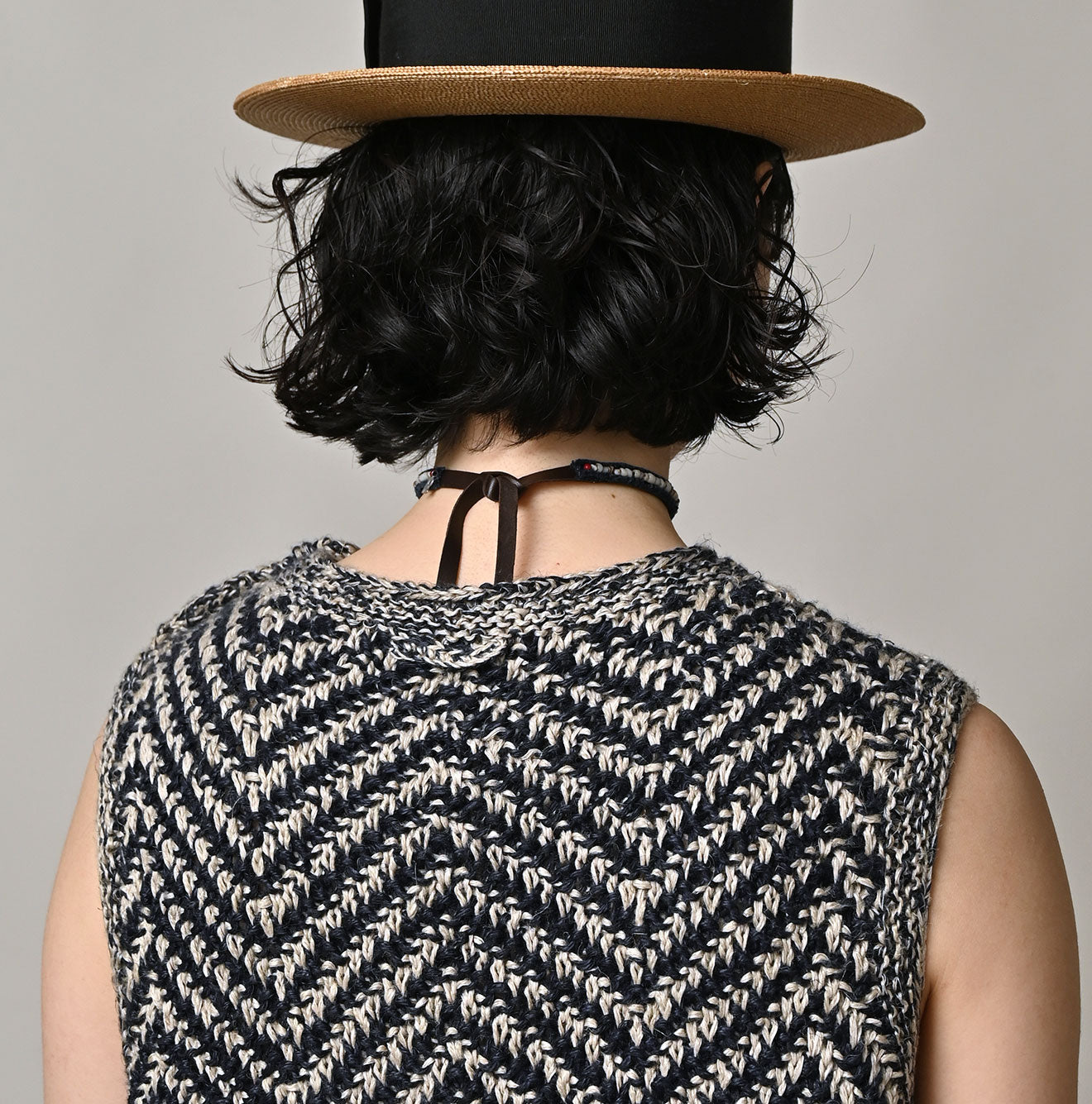 Linen Herringbone Camisole Detail