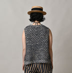 Linen Herringbone Camisole Female Model