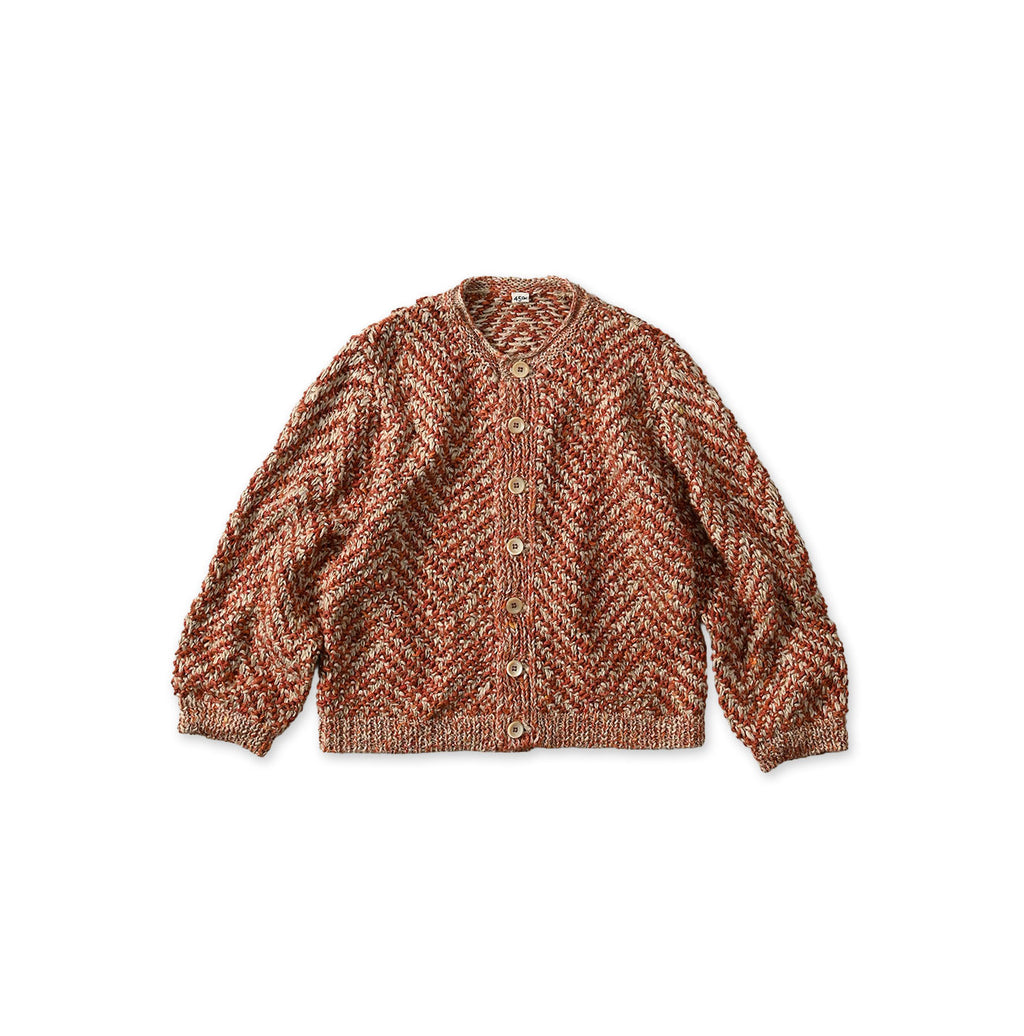Linen Herringbone Bolero White x Red Herringbone